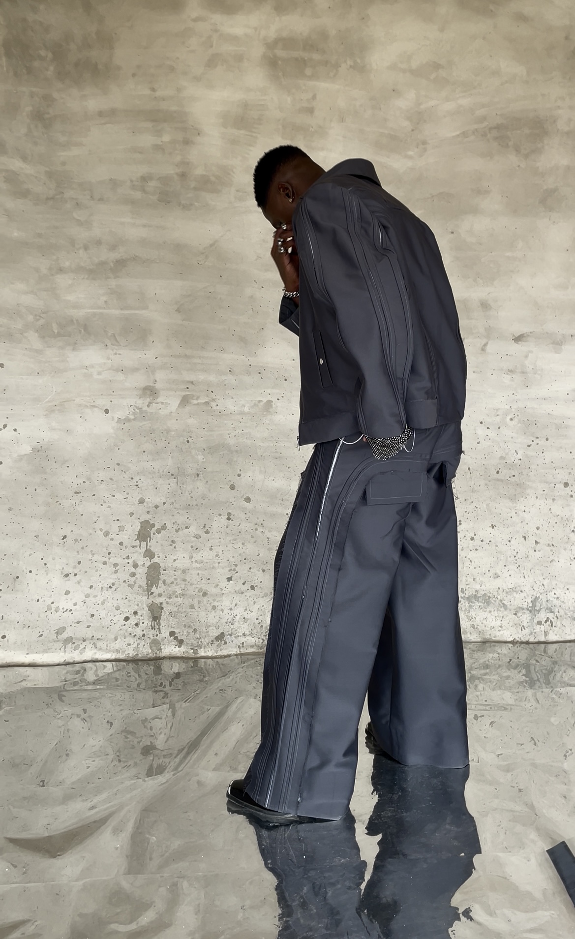 Inception 001 - Jacket and Pant Set in 60% Polyester, 40% Cotton, Trim: Nylon or Technical Tape - Image 2