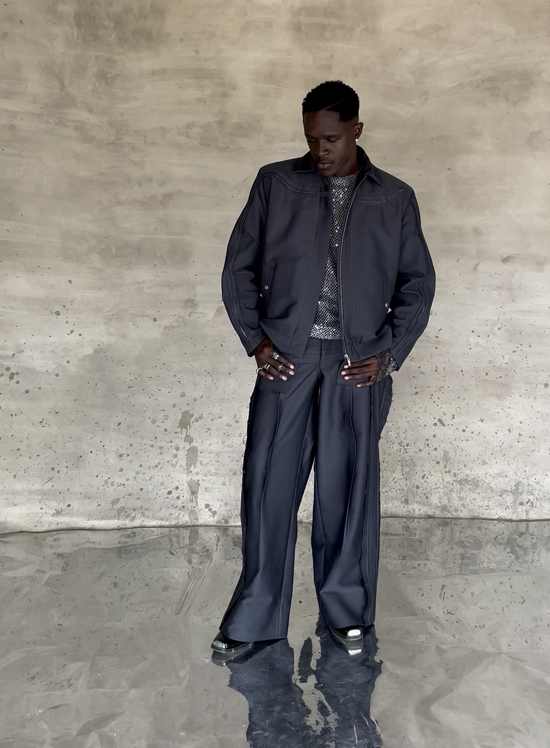 Inception 001 - Jacket and Pant Set in 60% Polyester, 40% Cotton, Trim: Nylon or Technical Tape - Image 3